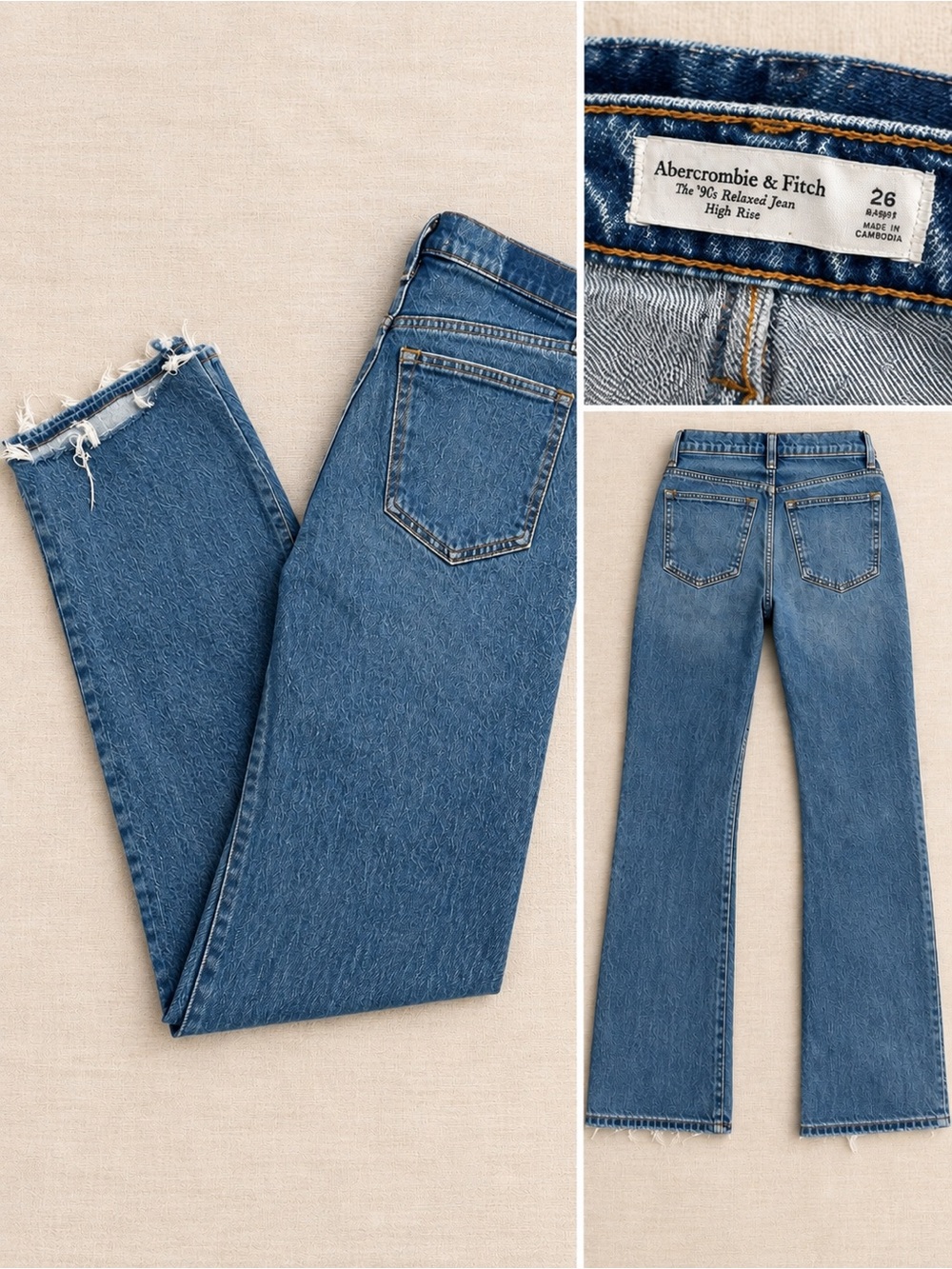 Abercrombie & Fitch Medium Blue Straight-Leg Jeans - Women's